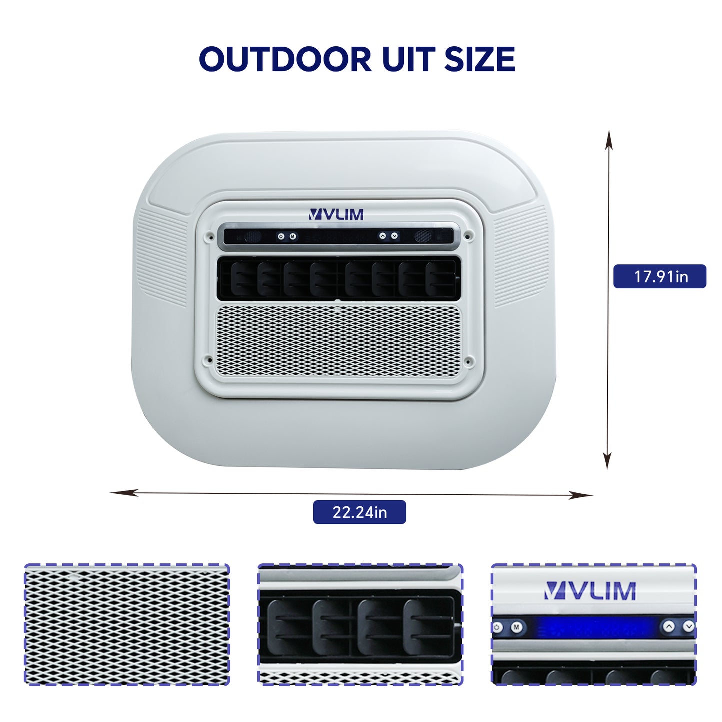 12V RV Air Conditioner, 9500 BTU Top Mounted Cooling Parking Air Conditioner for RVs, Trucks, Vans, Campers