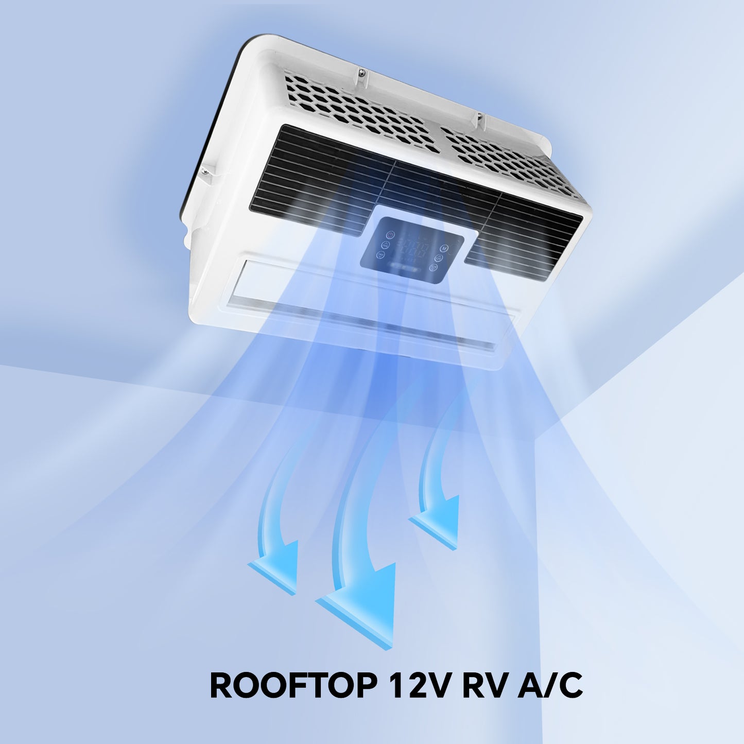 12V RV Air Conditioner, 12000 BTU Top Mounted Cooling Parking Air Conditioner for RVs, Trucks, Vans, Campers