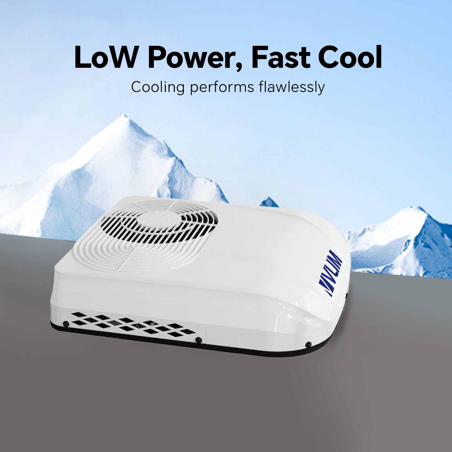 12V RV Air Conditioner, 9500 BTU Top Mounted Cooling Parking Air Conditioner for RVs, Trucks, Vans, Campers