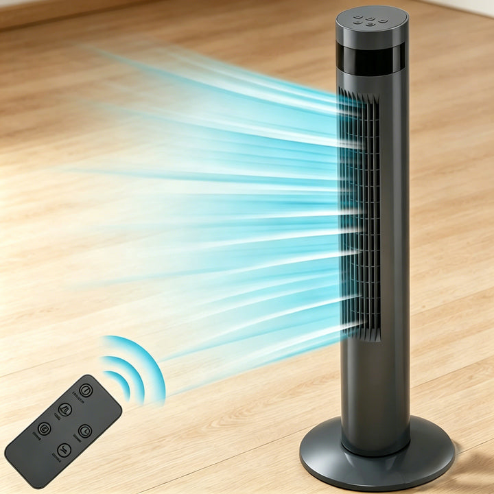 VLIM Bladeless Tower Electric Fans for Home & Office – Quiet Cooling, 3 Speeds, Multiple Modes, 12-Hour Timer & LED Display