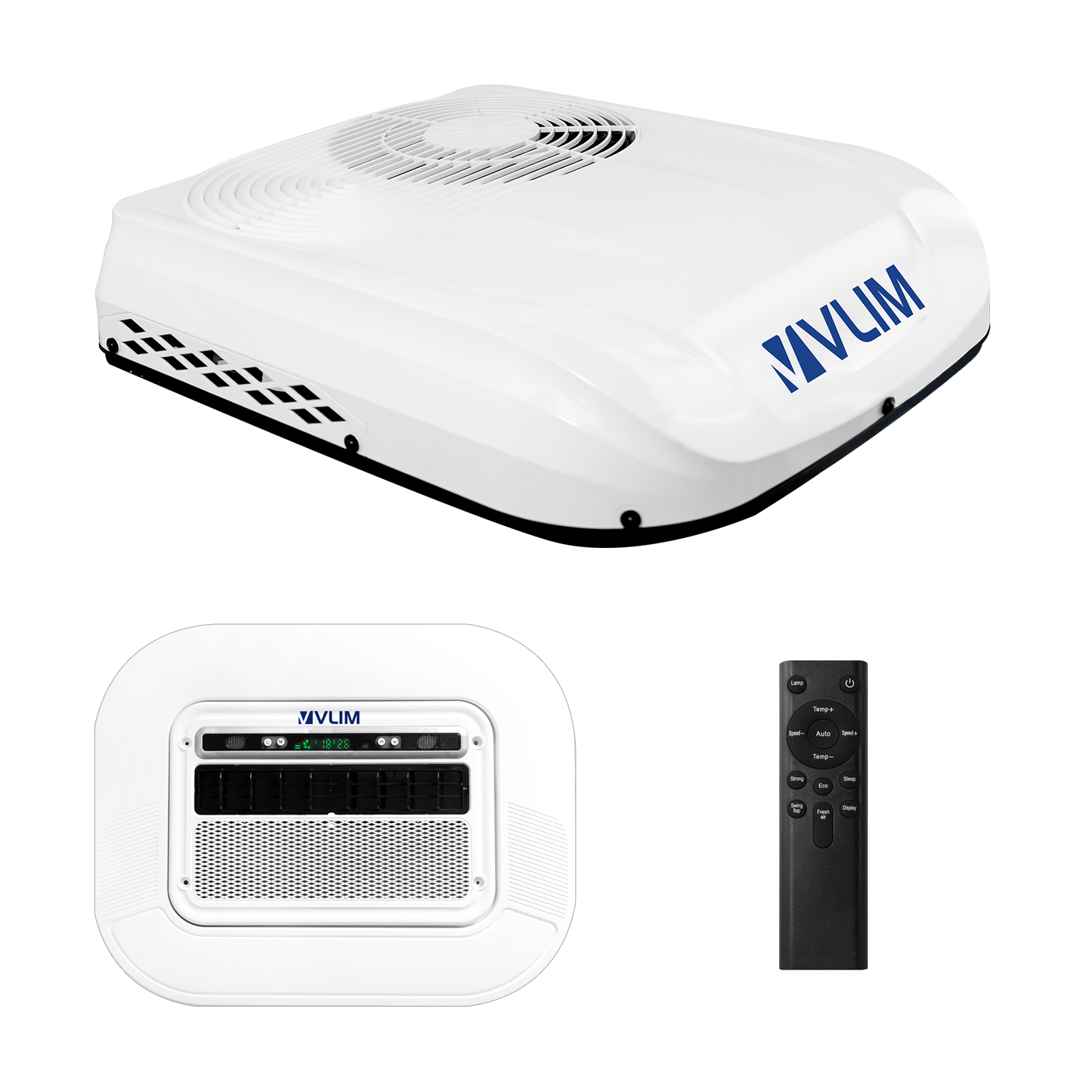 12V RV Air Conditioner, 9500 BTU Top Mounted Cooling Parking Air Conditioner for RVs, Trucks, Vans, Campers