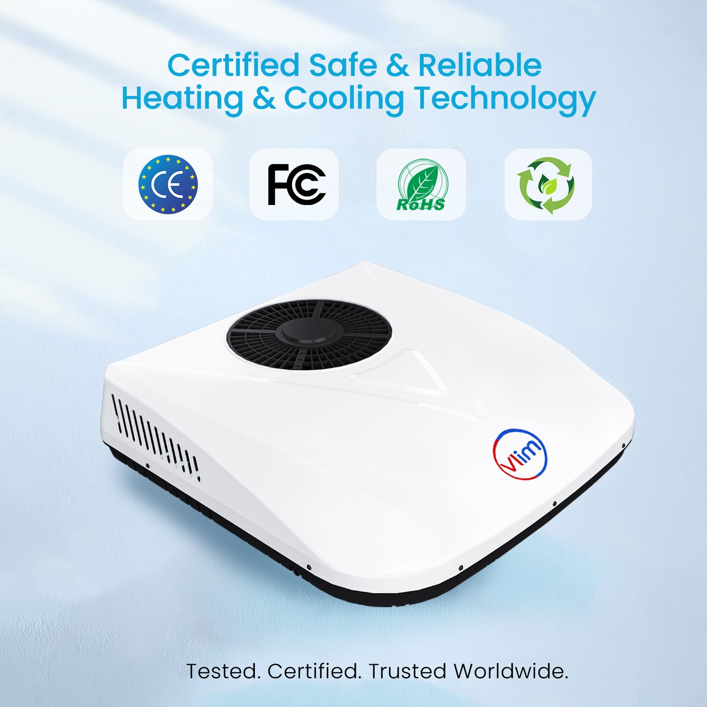 12V/24V DC Inverter RV Rooftop Air Conditioner 10000 BTU With Heat Pump